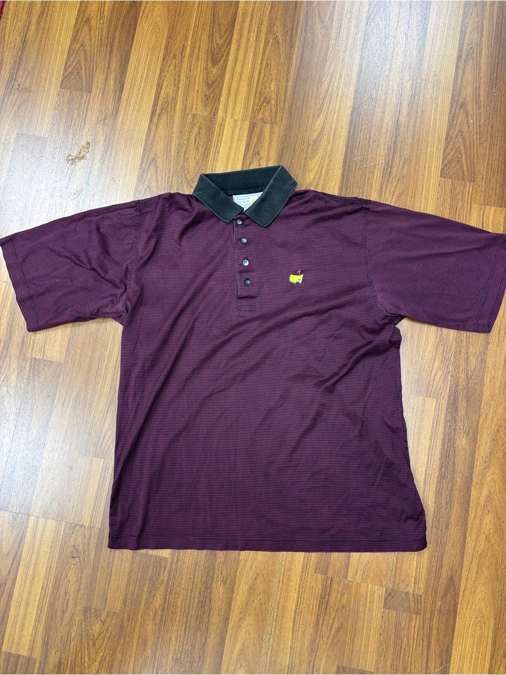 Vintage Augusta National Golf Shop Slave her Masters Golf Polo Shirt Burgundy L